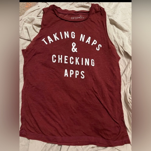 Taking Naps & Checking App Tank Top M - Picture 1 of 7